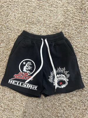 #ad NEW Hellstar Records Sounds Like Heaven Shorts Black Small $40.00