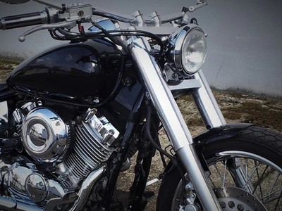 BATRIDE Gabelcover Yamaha XVS 650 Drag Star: Alu Poliert