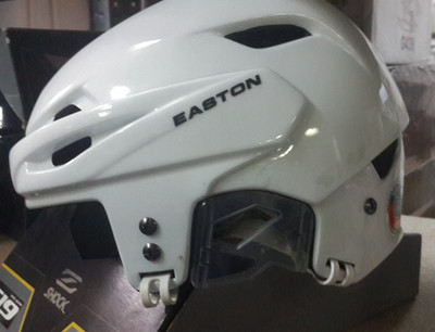 New with box white Easton Stealth S19 Z-Shock Hockey Helmet Size Sr. Large. Rare