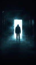 Glowing Doorway Light Dark Room Aesthetic Desktop Wallpaper HD