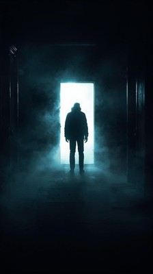 Glowing Doorway Light Dark Room Aesthetic Desktop Wallpaper HD