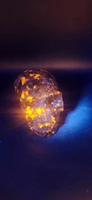 Flame stone "yooperlite" skull!! 3 inches tall, 3 long, 15 ounces