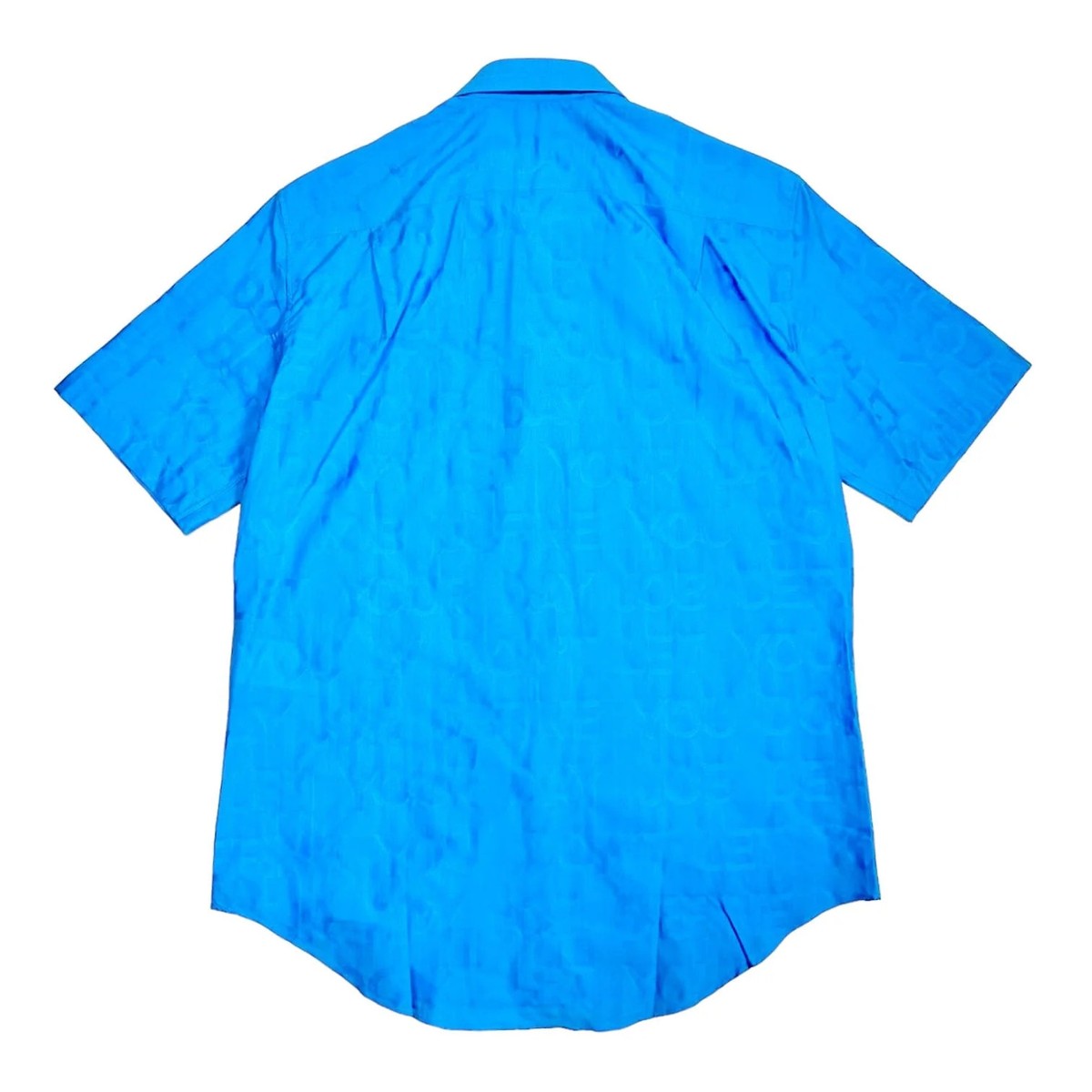 Louis Vuitton Tonal Letter Button Up Short Sleeve Shirt Blue | eBay