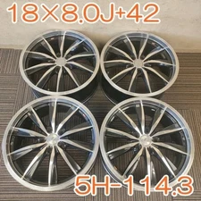 Weds Leonis 18 8.0J 42 Pcd 5H 114.3 Aluminum Wheels Aftermarket 5 Holes Set Of 4