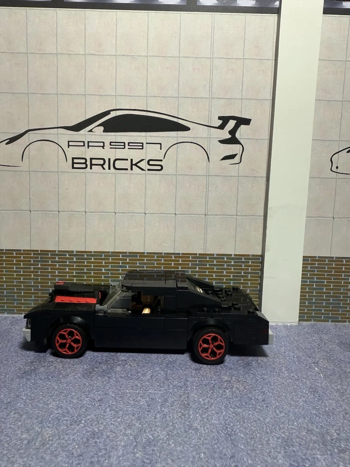 Llantas personalizadas 4 piezas rojas y negras impresas en 3D PLA para LEGO Speed Champions Foto 3 de 4