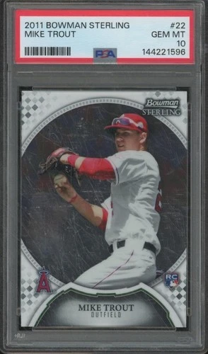 2011 Bowman Sterling MIKE TROUT RC Rookie Card PSA 10 Gem Mint Angels #22 BIN27