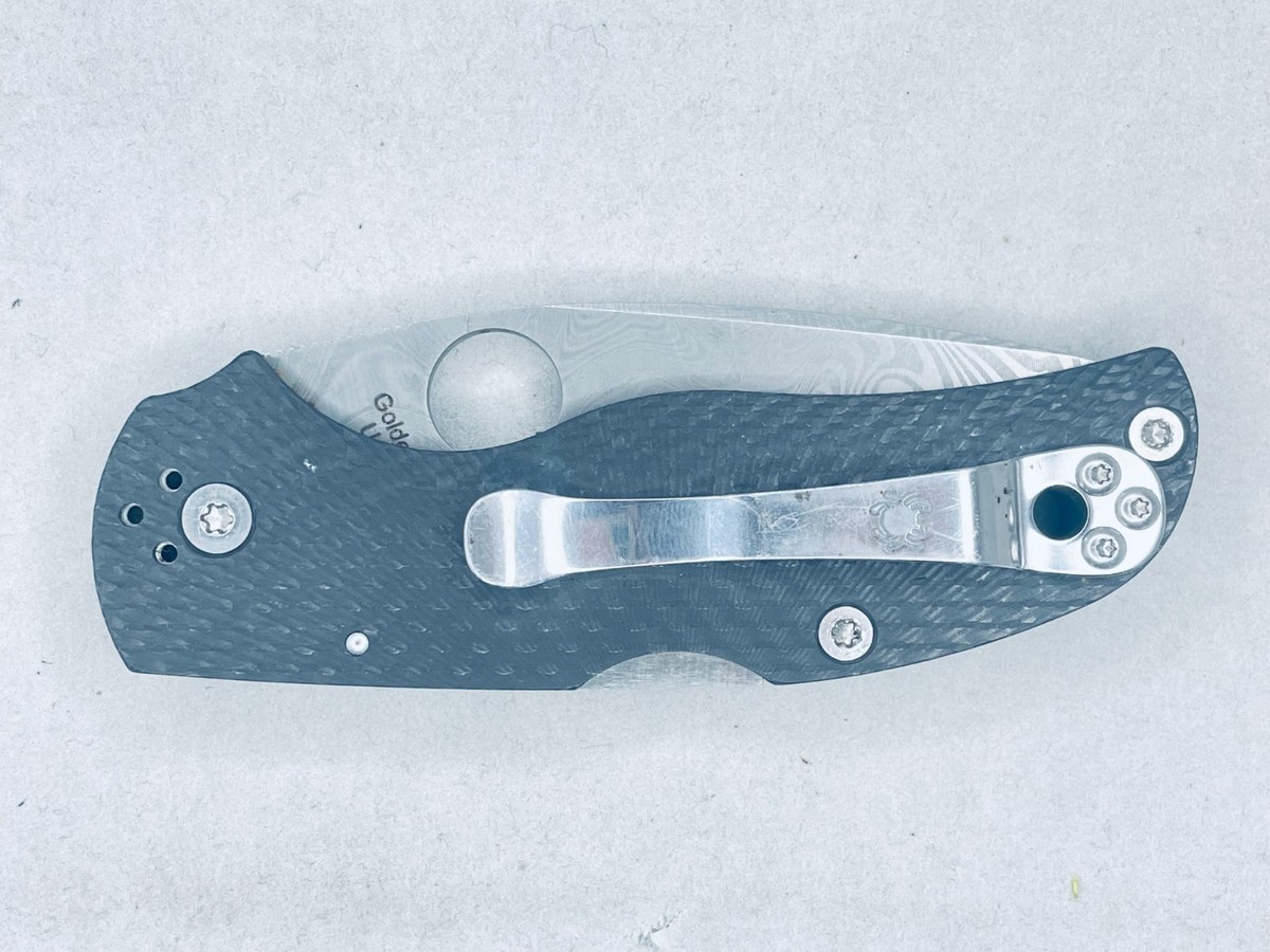 RARE Spyderco Native 5 Carbon fiber Damascus C41CF40TH 40th