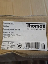 New, unused, Set of 6, Thomas Rosenthal Group Germany  White 10" Dinner Plates