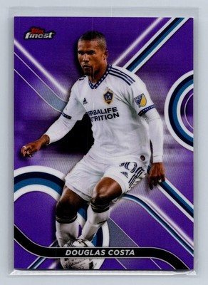 Douglas Costa 2022 Finest MLS Purple Refractor SN #/250 Los Angeles Galaxy #7