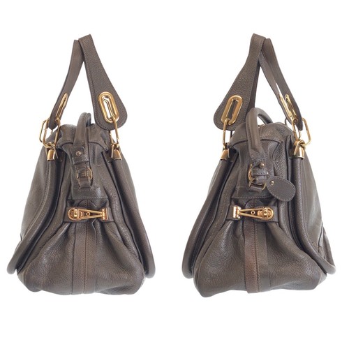 Chloe Paraty Handbag Shoulder Bag 2way Brown Gold Hardware leather - Picture 7 of 10