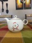 Homer Laughlin Swing Eggshell Teapot Ribbon & Star Pattern USA Vintage 1940’s