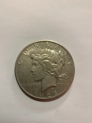 1926-S Peace Dollar - Fine RAW Circulated 90% Silver Coin - FAST SHIP!