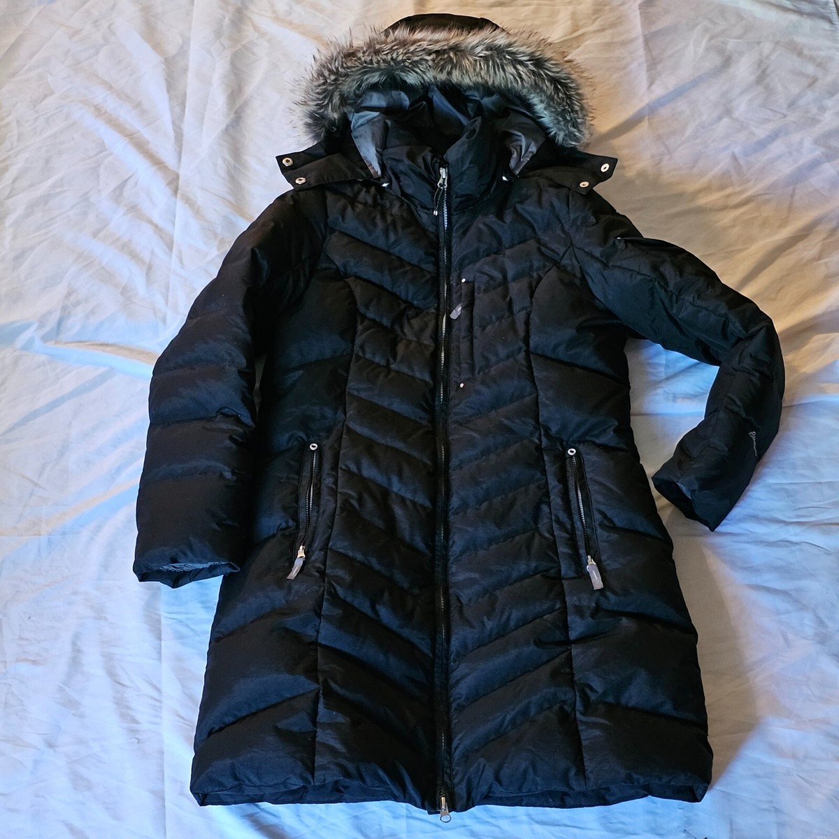 Eddie Bauer Parka Winter Coat Womens Size S Sun Valley Down Puffer 