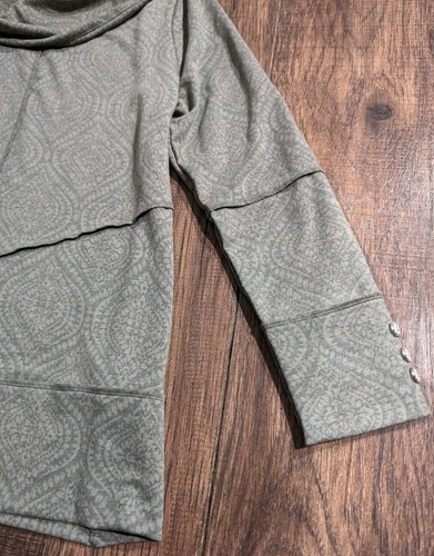 Soft Surroundings Womens Size Small P Sweater Cowl Neck 3/4 Sleeves Medium Gray - Picture 7 of 18