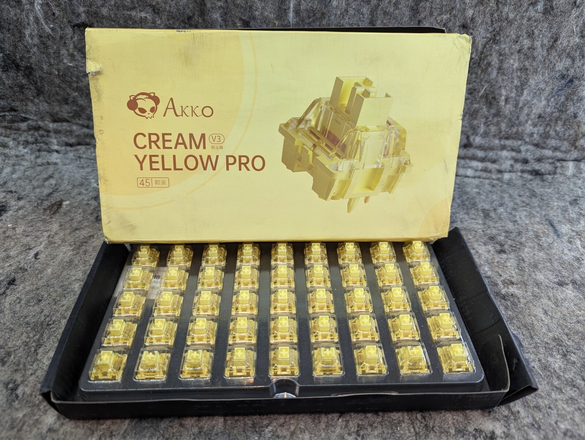 🔥New🔥 Akko V3 Cream Yellow Pro Linear Switches (45 PCS Per Pack