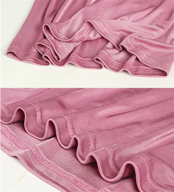 Mulberry Silk Breathable Top For Women V Neck Design T Shirt Solid Short Sleeve - Image 3 of 4