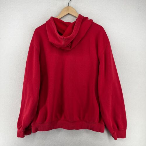 EVERLAST SPORT Hoodie Mens XL SPORTS Boxing Gym Fleece Sweatshirt Pullover Red - Picture 2 of 14