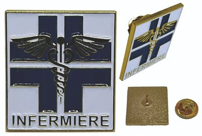 spilla smaltata INFERMIERE - gioiellino - 20mm idea regalo sanità medico