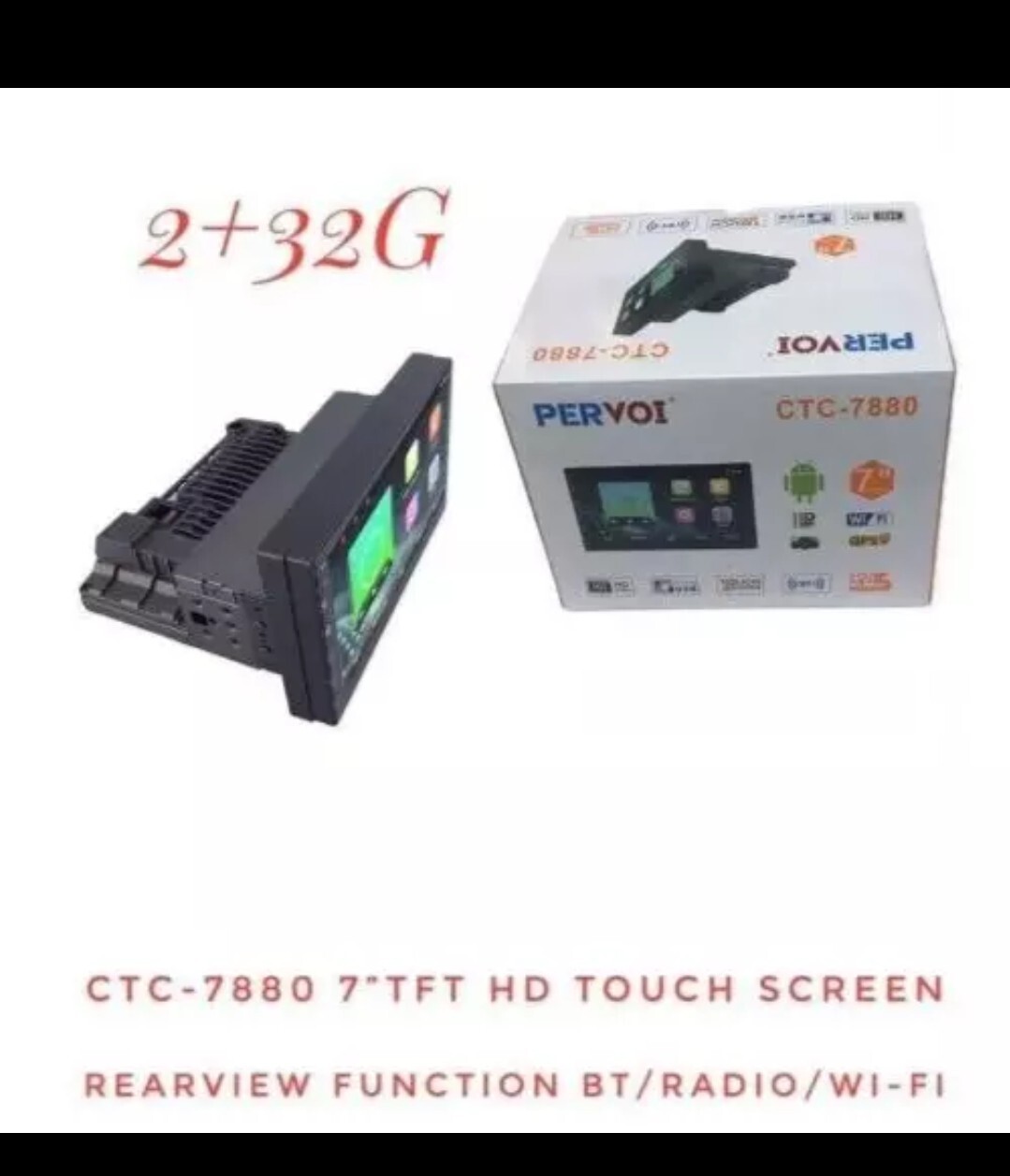Autoradio 2 DIN 7 Pollici Touchscreen CTC-7880 Bluetooth USB SD FM