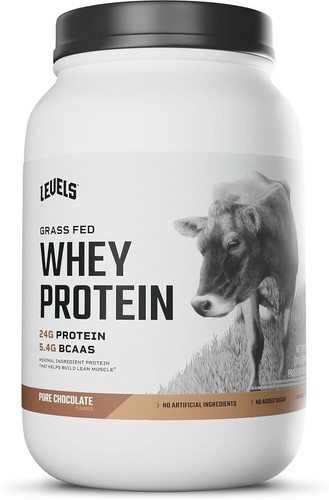 Levels Grass Fed Whey Protein Powder, No Artificials, 24G of Protein, Pure Ch...