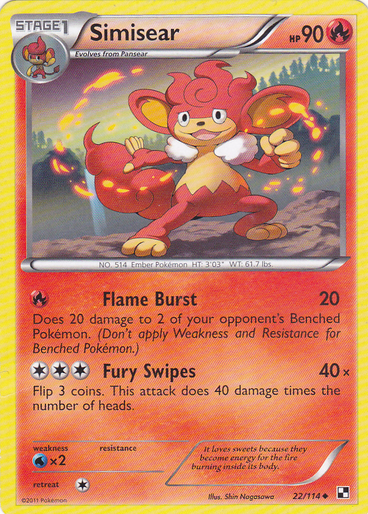simisear pokemon card price Simisear Pokemon Card 24/162