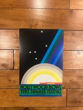 Original 1983 HOLLYWOOD BOWL Summer Music Poster QUEEN 22" X 4" ORIGINAL DISPLAY