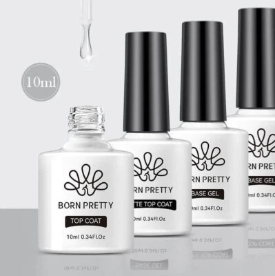 BORN PRETTY Base Coat Super Top Coat Matte Top Coat Primer Nail Gel Polish 10ml.