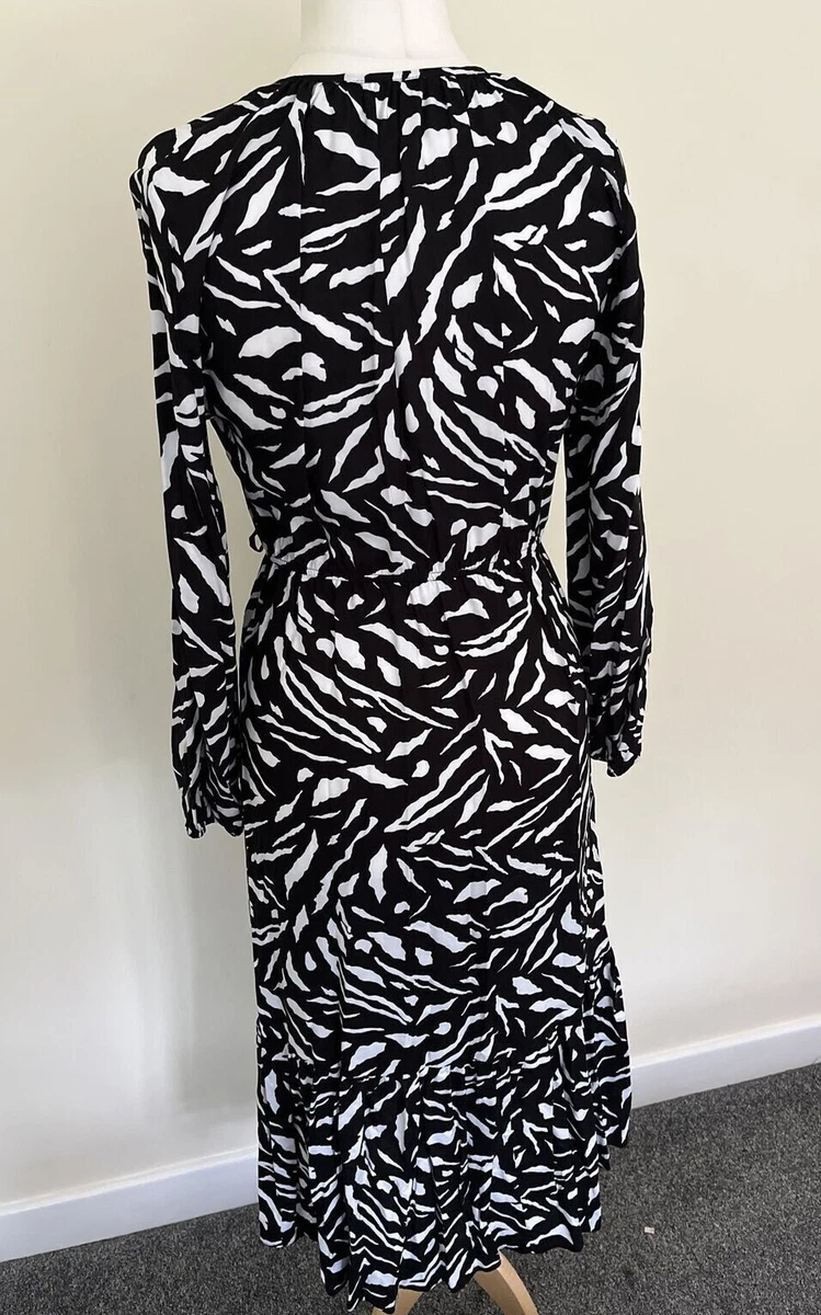 Long sleeve top zebra print dress