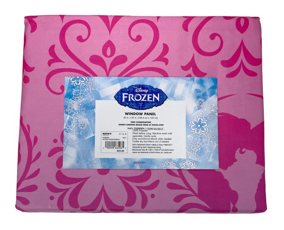 "Panel de ventana cortina Disney Frozen One rosa superior púrpura desvanecido 42"" x 63""" Foto 4 de 4