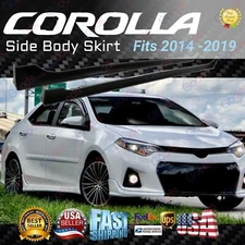 For Toyota Corolla 2014-2019 JDM Style Unpainted Matte Side Skirts Body Kit