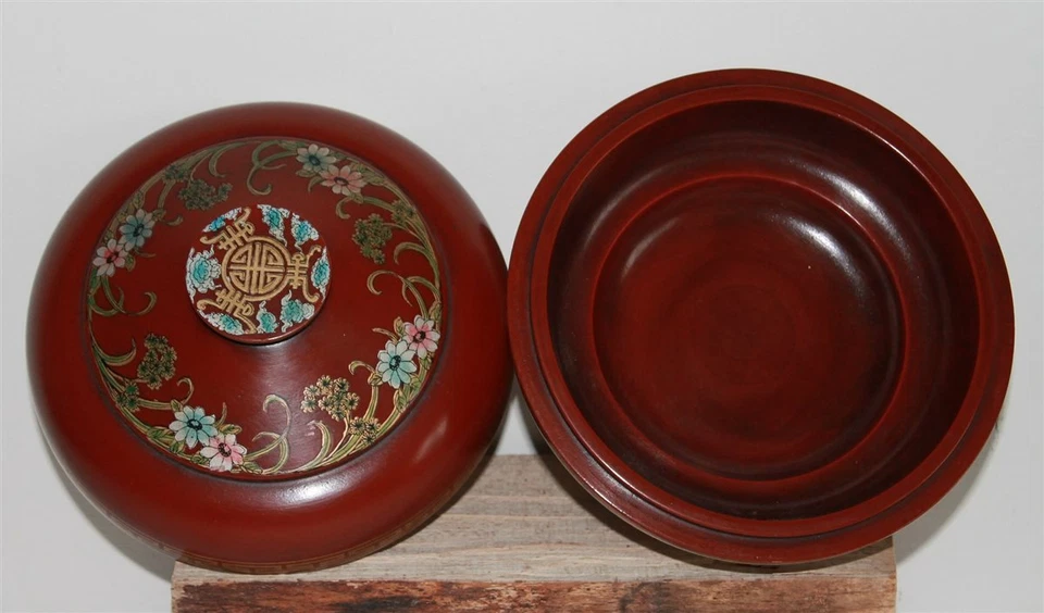 985 China Caja Cofre Joyero Bote Madera Asia Madera Rojo Tapa 1001 Noche - Imagen 2 de 4