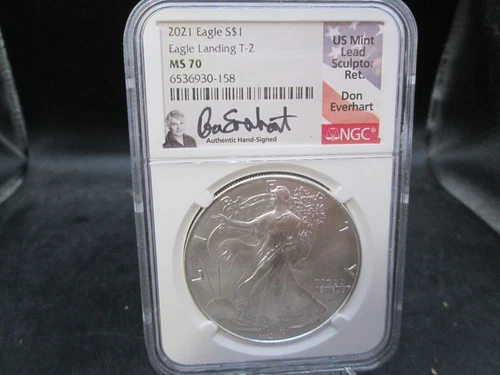2021 American Eagle Uncirculated Silver Dollar NGC MS 70 Type 2