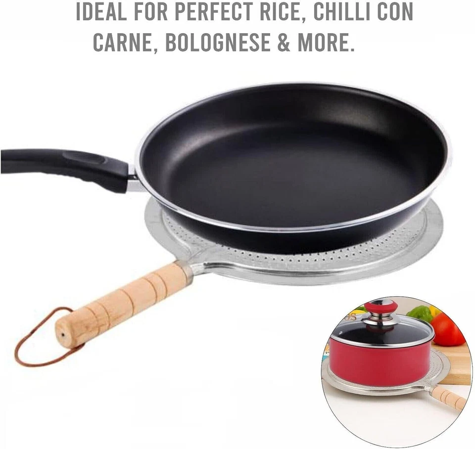 SIMMER RING PAN MAT HOB TAGINE HEAT DIFFUSER FOR GAS ELECTRIC COOKERS STOVE 21cm - Image 2 of 4