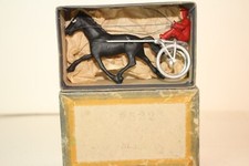 All-Nu Lead Cast Horse Racing Sulky Trotter, Black with Original Box