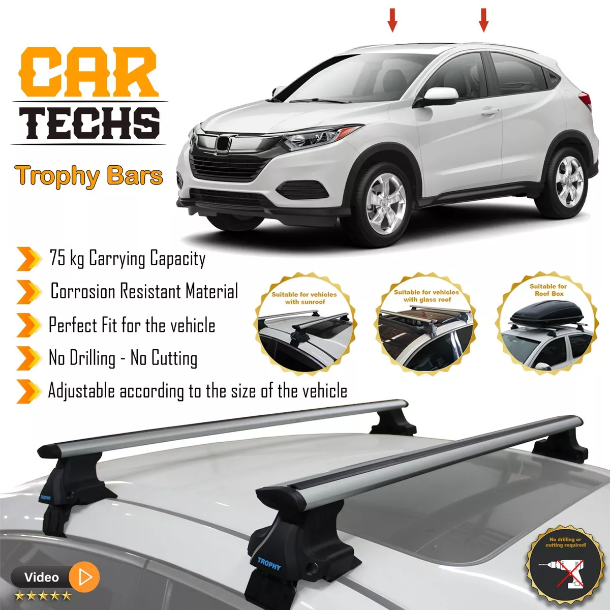 Honda hrv online roof rails