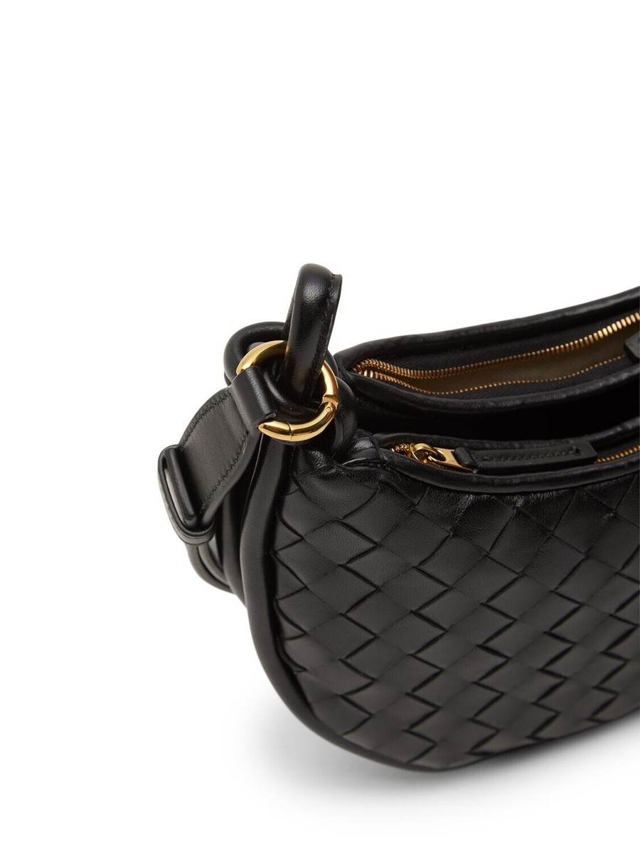 BOTTEGA VENETA Gemelli Messenger $3200 Black Leather