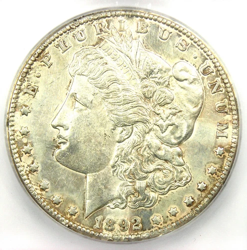 1892-CC Morgan Silver Dollar $1 Carson City Coin - Certified ICG AU50 Details