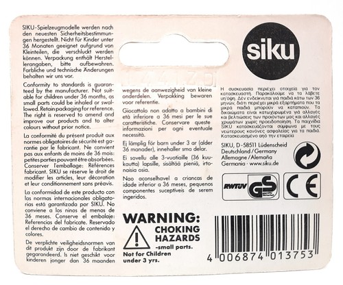 SIKU 1375 Mercedes Benz C320 red. 1:55. metal. blister card. Germany - Picture 2 of 2