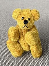 Miniature Dollhouse Artist Tiny Brown Bear Jointed 1.25  So Cute 