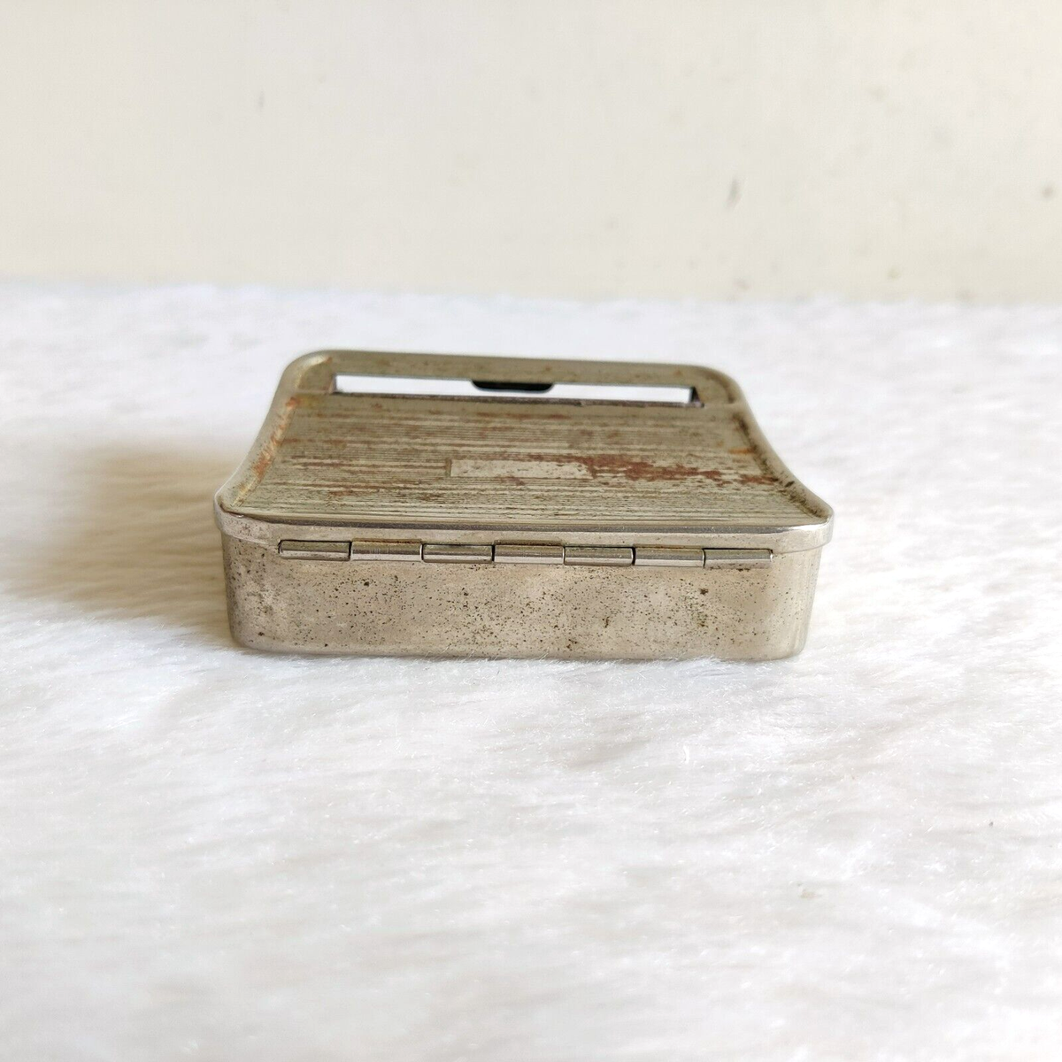 1940 Vintage Cigarette Pocket Metal Box/Case Decorative Old
