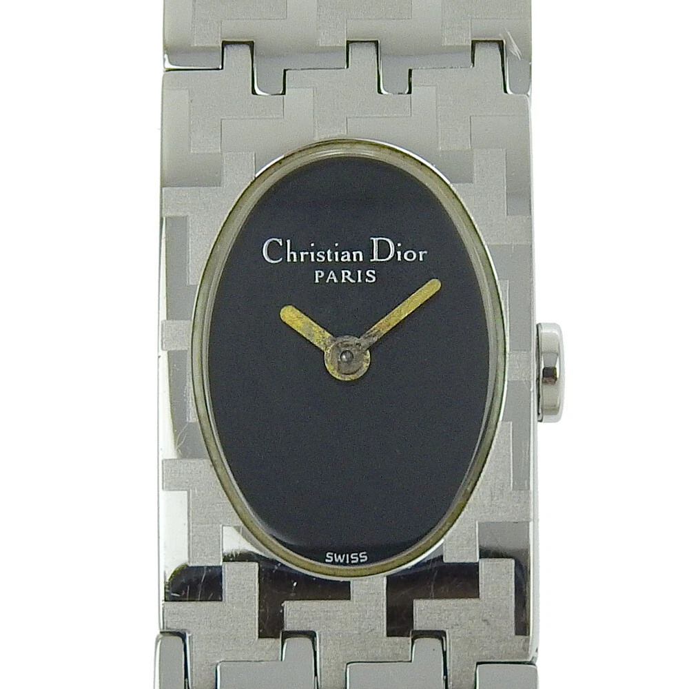 Montres Dior Miss Dior D70 100 cadran noir acier inoxydable quartz analogique dis...