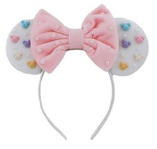 Mouse Ears Headbands With Cute Mouse Heads and Exquisite Pearls Decoration So...