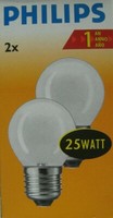 2 StÜCk Philips GlüHlampe E27 25W 230V Tropfenform Matt Warm Weiß Dimmbar !!!