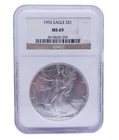 1992 American Eagle Silver $1 Dollar Coin - NGC MS 69