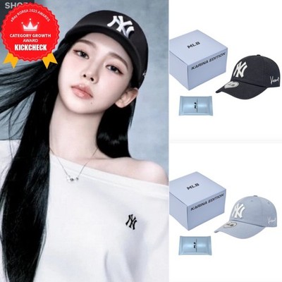 MLB x Karina Signature Unstructured Black Ball Cap + Photo Card