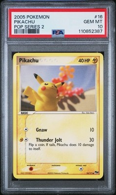 Pokemon 2005 Pikachu # 16 POP Series 2 PSA 10 (Yuka Morii) Pop 144