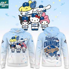 Hello Kitty LA Dodgers World Series Champions 3D Hoodie