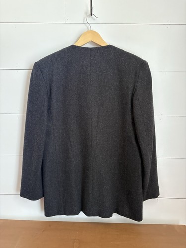 Blazer donna vintage Norton McNaughton grigio lana taglia 10 CorpCore 100% lana vergine - Foto 2 di 7