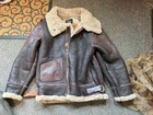 WWII US ARMY AIR CORP B3 BOMBER PILOT SHEEPSKIN LEATHER FLYING JACKET-MEDIUM 40R