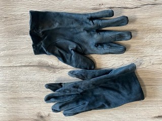 blaue Lederhandschuhe M L Handschuhe LARP Mittelalter